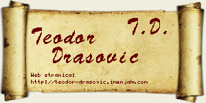 Teodor Drašović vizit kartica